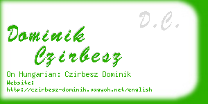 dominik czirbesz business card